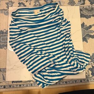 Michael Kors striped blue and white maxi skirt size XL